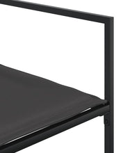 11-tlg. Garten-Essgruppe mit Kissen Schwarz Textilene