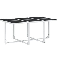 7-tlg. Garten-Essgruppe mit Kissen Weiß Textilene