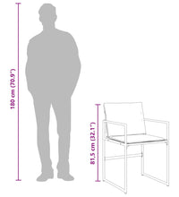 11-tlg. Garten-Essgruppe mit Kissen Weiß Textilene