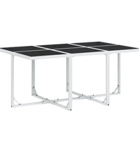 11-tlg. Garten-Essgruppe mit Kissen Weiß Textilene