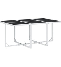 11-tlg. Garten-Essgruppe mit Kissen Weiß Textilene