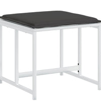 11-tlg. Garten-Essgruppe mit Kissen Weiß Textilene