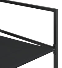 7-tlg. Garten-Essgruppe Schwarz Textilene