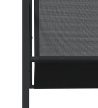 7-tlg. Garten-Essgruppe Schwarz Textilene