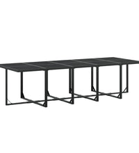 11-tlg. Garten-Essgruppe Schwarz Textilene