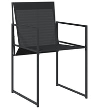 11-tlg. Garten-Essgruppe Schwarz Textilene