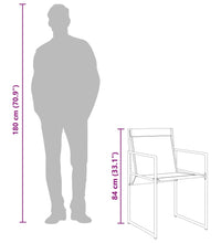 11-tlg. Garten-Essgruppe Schwarz Textilene