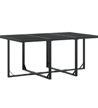 11-tlg. Garten-Essgruppe Schwarz Textilene