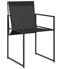 11-tlg. Garten-Essgruppe Schwarz Textilene