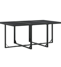 11-tlg. Garten-Essgruppe Schwarz Textilene