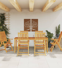 7-tlg. Garten-Essgruppe Massivholz Akazie