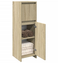 Badezimmerschrank Sonoma-Eiche 30x30x95 cm Holzwerkstoff