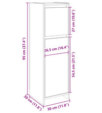 Badezimmerschrank Sonoma-Eiche 30x30x95 cm Holzwerkstoff