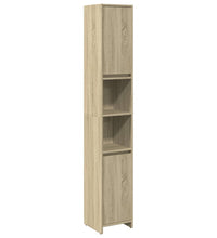 Badezimmerschrank Sonoma-Eiche 30x30x183,5 cm Holzwerkstoff