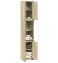 Badezimmerschrank Sonoma-Eiche 30x30x183,5 cm Holzwerkstoff