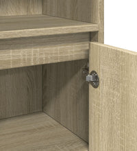 Badezimmerschrank Sonoma-Eiche 30x30x183,5 cm Holzwerkstoff