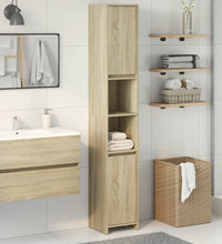 Badezimmerschrank Sonoma-Eiche 30x30x183,5 cm Holzwerkstoff