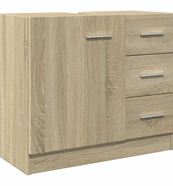 Waschbeckenunterschrank Sonoma-Eiche 63x30x54 cm Holzwerkstoff