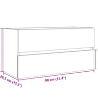 Waschbeckenunterschrank Sonoma-Eiche 90x38,5x45cm Holzwerkstoff