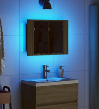 LED-Spiegelschrank Sonoma-Eiche 60x12x45 cm Holzwerkstoff