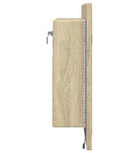 LED-Spiegelschrank Sonoma-Eiche 60x12x45 cm Holzwerkstoff