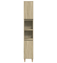 Badschrank Sonoma-Eiche 30x30x190 cm Holzwerkstoff