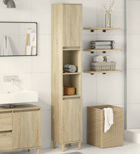 Badschrank Sonoma-Eiche 30x30x190 cm Holzwerkstoff