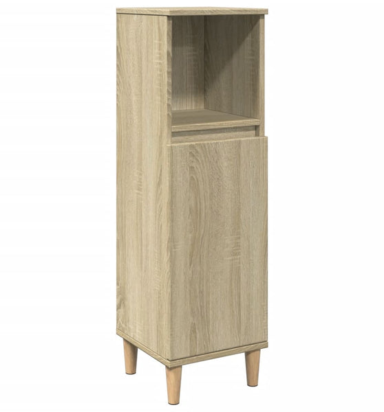 Badschrank Sonoma-Eiche 30x30x100 cm Holzwerkstoff