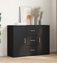 Sideboard Schwarz 90,5x29,5x65 cm Holzwerkstoff