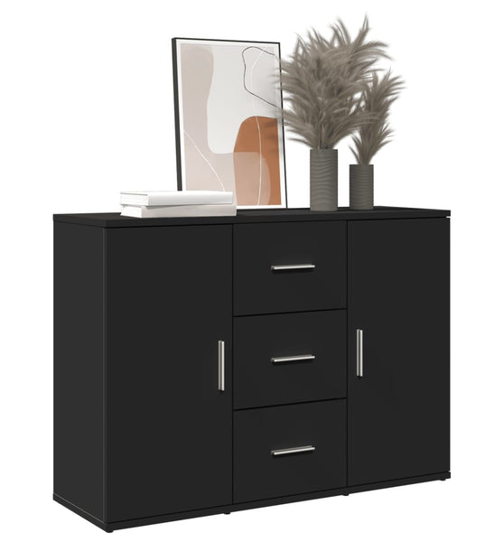 Sideboard Schwarz 90,5x29,5x65 cm Holzwerkstoff