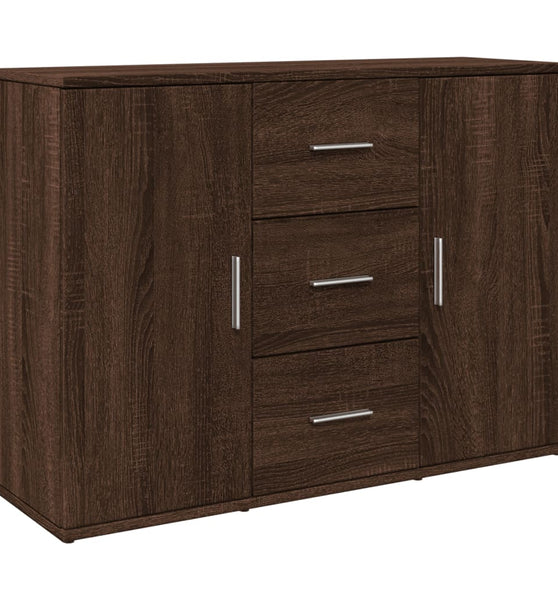 Sideboard Braun Eichen-Optik 90,5x29,5x65 cm Holzwerkstoff