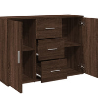 Sideboard Braun Eichen-Optik 90,5x29,5x65 cm Holzwerkstoff