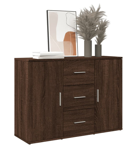 Sideboard Braun Eichen-Optik 90,5x29,5x65 cm Holzwerkstoff