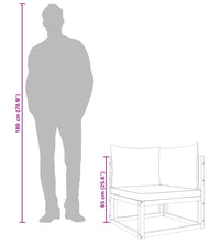 Garten-Ecksofas mit Kissen 2 Stk. Massivholz Akazie