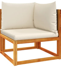 10-tlg. Garten-Sofagarnitur mit Kissen Massivholz Akazie