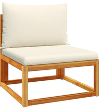 10-tlg. Garten-Sofagarnitur mit Kissen Massivholz Akazie