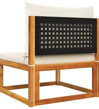 10-tlg. Garten-Sofagarnitur mit Kissen Massivholz Akazie