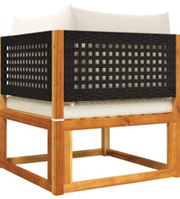 10-tlg. Garten-Sofagarnitur mit Kissen Massivholz Akazie