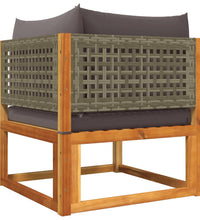 10-tlg. Garten-Sofagarnitur mit Kissen Massivholz Akazie