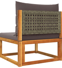 10-tlg. Garten-Sofagarnitur mit Kissen Massivholz Akazie