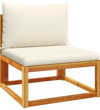 10-tlg. Garten-Sofagarnitur mit Kissen Massivholz Akazie