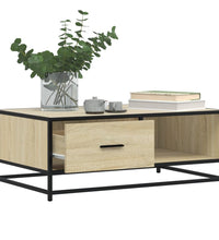 Couchtisch Sonoma-Eiche 90x57x35 cm Holzwerkstoff und Metall