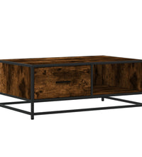 Couchtisch Räuchereiche 90x57x35 cm Holzwerkstoff und Metall