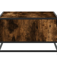 Couchtisch Räuchereiche 90x57x35 cm Holzwerkstoff und Metall