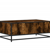 Couchtisch Räuchereiche 90x57x35 cm Holzwerkstoff und Metall