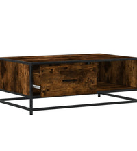 Couchtisch Räuchereiche 90x57x35 cm Holzwerkstoff und Metall