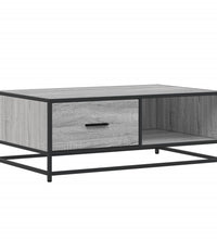 Couchtisch Grau Sonoma 90x57x35 cm Holzwerkstoff und Metall