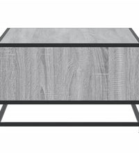 Couchtisch Grau Sonoma 90x57x35 cm Holzwerkstoff und Metall