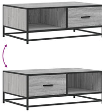 Couchtisch Grau Sonoma 90x57x35 cm Holzwerkstoff und Metall