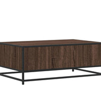 Couchtisch Braun Eichen-Optik 90x57x35 cm Holzwerkstoff Metall